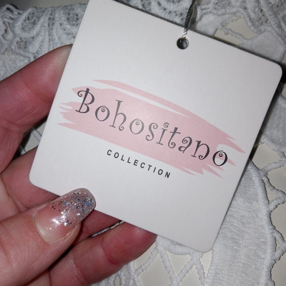 See Thru Cover Up BOHO Lace Crop Top - Picture 4 of 4